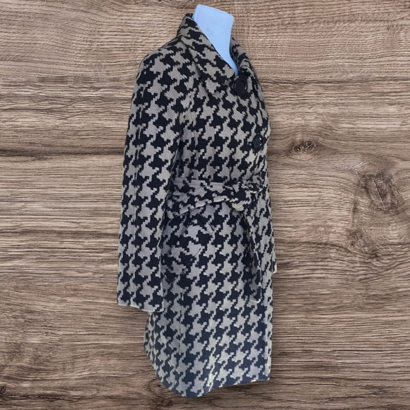 Michael Kors Wool Blend Houndstooth Coat - Picture 5 of 14